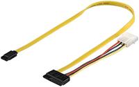 MicroConnect - SATA-kabel - Serial ATA 150/300 - SATA Combo tot interne voeding, 4-polig, SATA - 50 cm