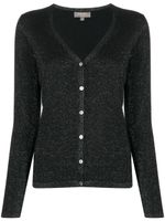 N.Peal cardigan à tissage métallisé - Noir