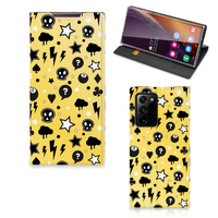 Mobiel BookCase Samsung Galaxy Note 20 Ultra Punk Geel