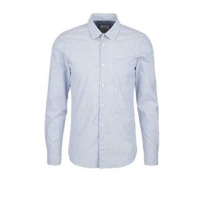 s.Oliver gestreept slim fit overhemd lichtblauw s.Oliver gestreept slim fit overhemd lichtblauw