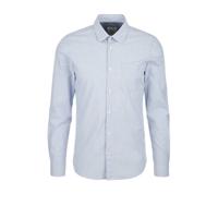 s.Oliver gestreept slim fit overhemd lichtblauw