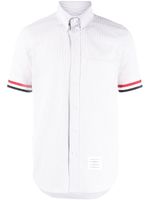 Thom Browne chemise en coton à bande tricolore - Gris - thumbnail