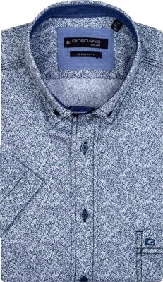 Giordano Heren Overhemd Groen Stippen Print Satijn Regular Fit Giordano Heren Overhemd Groen Stippen Print Satijn Regular Fit