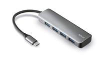 Trust Halyx Usb-C Naar 4-Poorts Usb-A 3.2 Gen1-Hub, Grijs