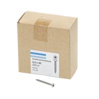 Spaanplaatschroef roestvaststaal A2 platkop torx-20 4.0X40 voldraad (200)