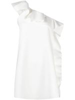 MSGM robe asymétrique à volants - Blanc