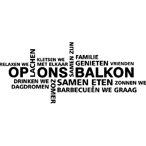 Op ons balkon - Muursticker