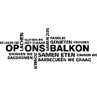 Op ons balkon - Muursticker - thumbnail