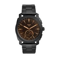 Horlogeband Fossil FTW1165 Staal Zwart 24mm