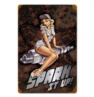 Spark it Up! Pin-Up Zwaar Metalen Bord - thumbnail