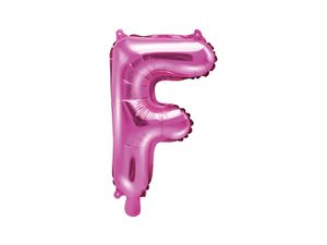 Folieballon Letter &apos;F&apos; Donker Roze - 35cm