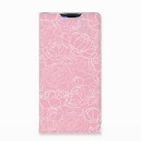 Huawei P30 Smart Cover White Flowers