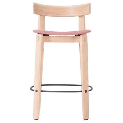 Gazzda Nora barkruk met leuning - laag whitewash Main Line Flax