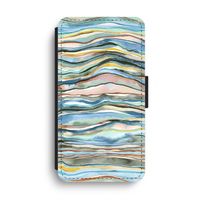 Watercolor Agate: iPhone XS Max Flip Hoesje - thumbnail