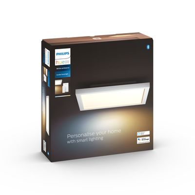 Philips Lighting Hue LED-paneel 871951438262600 Hue White Amb. Aurelle Panelleuchte 30x30cm LED vast ingebouwd 19 W