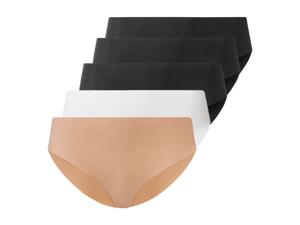 esmara 5 dames minislips  (L (44/46), Zwart/beige/wit)