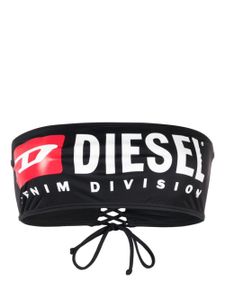 Diesel haut de bikini à logo imprimé Bfb-Bryna - Noir