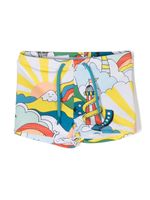 Stella McCartney Kids short de bain à imprimé graphique - Bleu - thumbnail