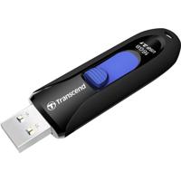 Transcend JetFlash® 790 USB-stick 16 GB Zwart, Blauw TS16GJF790K USB 3.2 Gen 2 (USB 3.1)