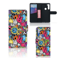 Motorola G8 Power Wallet Case met Pasjes Punk Rock