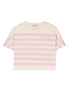 Moncler Enfant t-shirt à rayures - Rose