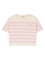 Moncler Enfant t-shirt à rayures - Rose