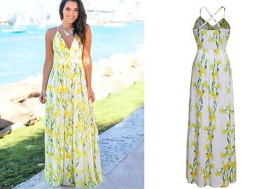 Maxi zomerjurk met fleurige print