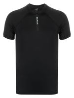 Balmain t-shirt zippé à logo imprimé - Noir