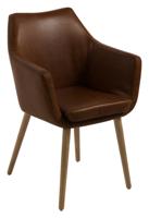 Eetkamerstoel 'Rikke' PU-leder, kleur bruin