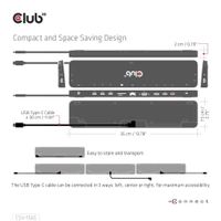 CLUB3D USB Gen1 Type-C Triple Display DP1.4 Alt mode Smart PD3.0 Charging Dock with 100 Watt Power Supply - thumbnail