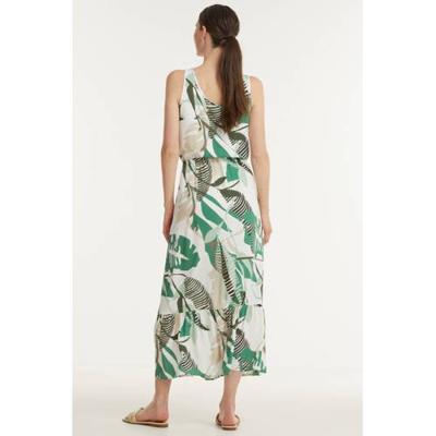 Fransa maxi jurk met all over print wit/groen Fransa maxi jurk met all over print wit/groen