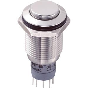 TRU COMPONENTS 701780 LAS2GQH-11/S/P Vandalismebestendige druktoets 250 V/AC 3 A 1x aan/(aan) Moment 1 stuk(s)