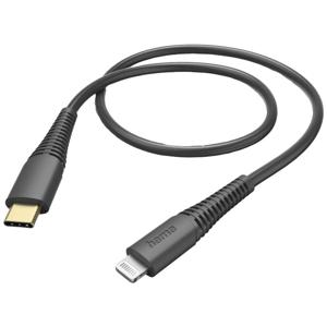 Hama USB-laadkabel USB 2.0 Apple Lightning stekker, USB-C stekker 1.50 m Zwart 00201602