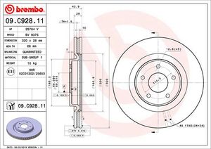 Remschijf BREMBO, Remschijftype: Binnen geventileerd, u.a. für Nissan, Renault