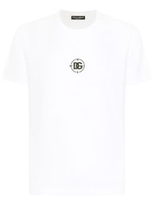 Dolce & Gabbana Marina-print cotton T-shirt - Blanc