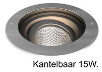 Franssen Led grondspot Spotpro 20cm kantelbaar RVS 401227 - thumbnail