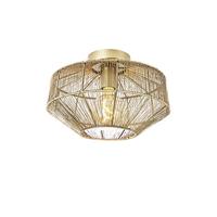 QAZQA - Moderne plafondlamp messing 30 cm - Bolti | Woonkamer | Slaapkamer | Keuken - Staal Rond - E27 Geschikt voor LED - Max. 1 x 40 Watt