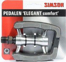 Simson Pedalen set Elegant Comfort 9/16 inch grijs/zwart