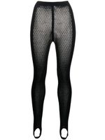 KHAITE legging Nepala en dentelle - Noir