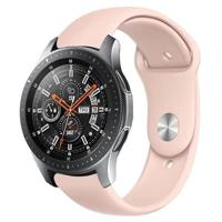 By Qubix - Compatible met Garmin Venu 2 / Garmin Venu 3 - Rubberen sportband - Zacht roze - Compatible Garmin bandje - Bandbreedte: 22mm