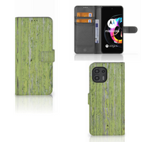 Motorola Edge 20 Lite Book Style Case Green Wood