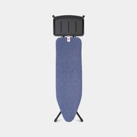 Brabantia Strijkplank B, 124x38 cm Denim Blue met solide stoomunithouder - Black