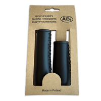 ABI Lederen Fiets Handvatten 120mm Lang, 95mm Kort - thumbnail