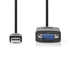 Converter | USB A male naar RS232 male | USB 2.0 | 0,9 m kabel