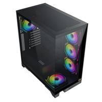 Kast+Midden+Toren+ATX+Xigmatek+Endorphin+Ultra+RGB+met+panelen+vitr%C3%A9s+%28Zwart%29
