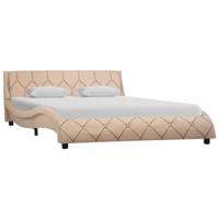 vidaXL Bedframe kunstleer cappuccino 140x200 cm