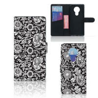 Nokia 5.3 Hoesje Black Flowers - thumbnail