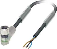 Phoenix 1671072 3 m zwart, grijze signaalkabel - signaalkabel (M8, zwart, grijs)