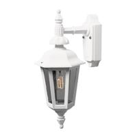 Konstsmide Pallas 519-250 wandlamp / B: 18cm D: 23cm H: 42cm / 1x60W / IP23 / gelakt aluminium / mat-wit