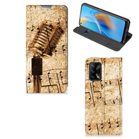 OPPO A74 4G Stand Case Bladmuziek - thumbnail